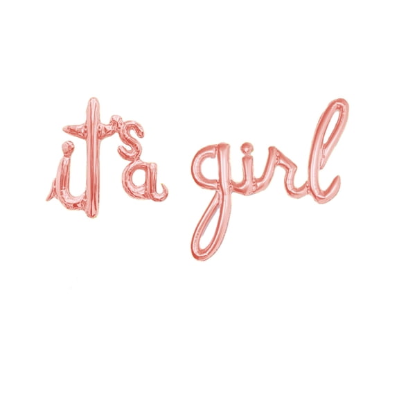 Air-Filled Lowercase Letter 'it's a girl' Backdrop Balloon Banner