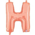 thumbnail image 1 of Air Filled Rose Gold Letter H Balloon 14", 1 of 2