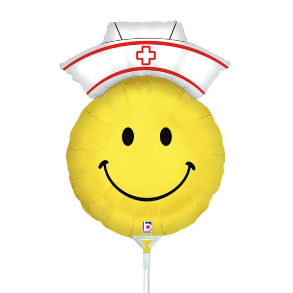 Air Filled Smiley Nurse Mylar Balloon