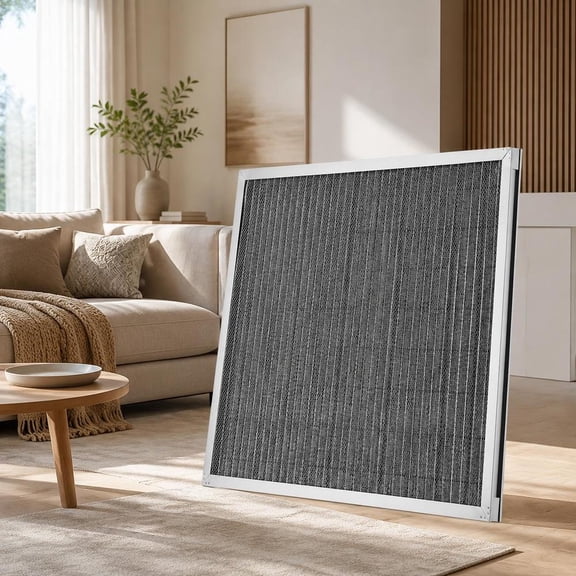 Air Filter, 20X25X1, Merv 8 Electrostatic, Washable Reusable Aluminum, Silver, For HVAC Furnace AC