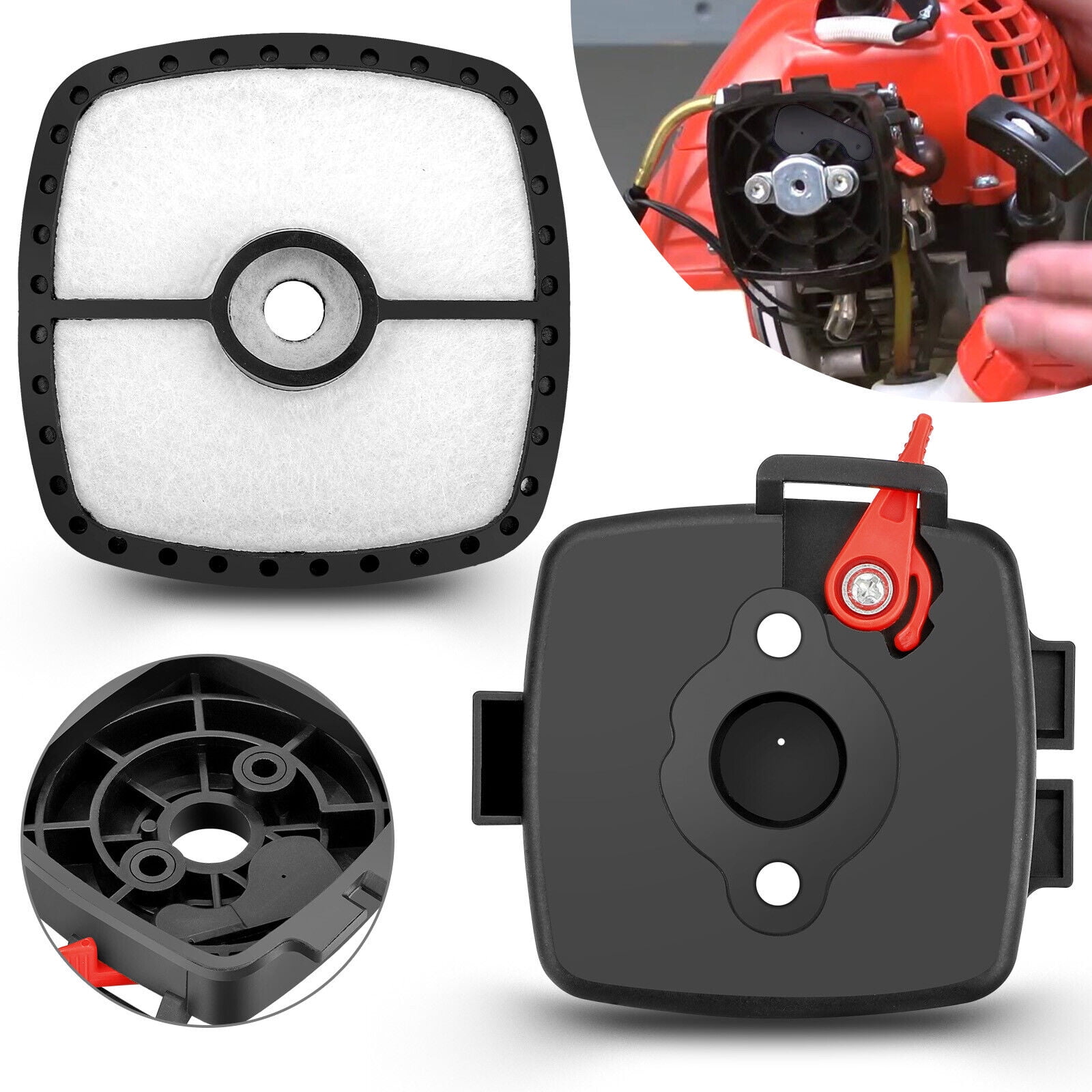 Air Filter+Case Choke Lever Plate Cover for Echo HC152 HC155 HC165