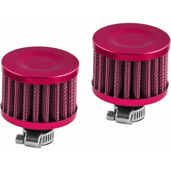 Air Filter Cold Air Intake Filter Breather Turbo Vent Air Intake Filter Cleaner Black Universal (Red)