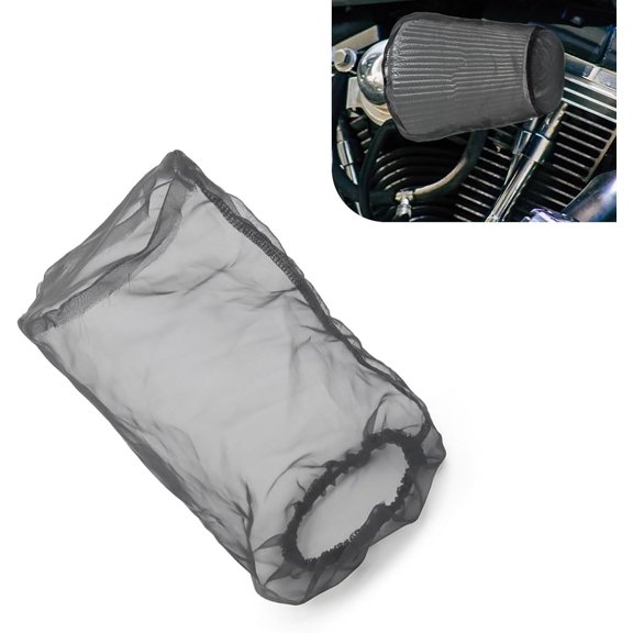 Air Filter Cover, Thickened Car Cold Air Intake Filter Dust Sock Cover, Universal for High Flow Air Intake Filters (Large, Black)