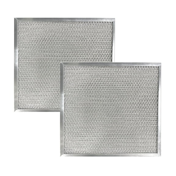 Air Filter Factory 11 x 11 x 3/8 Range Hood Aluminum Grease Filters 2-Pack