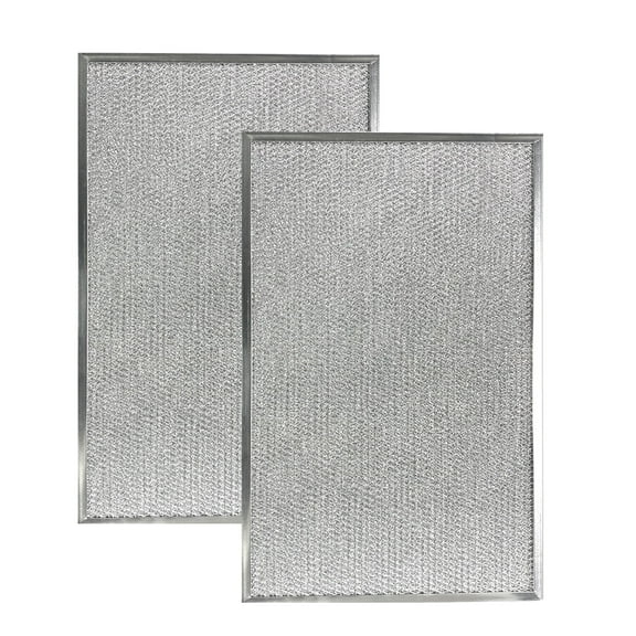 Air Filter Factory 12 X 20 X 3/8 Inches Aluminum Mesh Grease Range Hood Filters 2-Pack