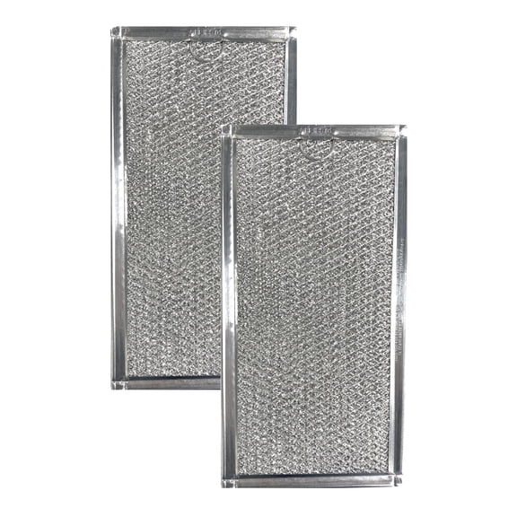 Air Filter Factory 5-3/8 x 11-5/8 x 3/32 Microwave Oven Aluminum Grease Filters 2-Pack
