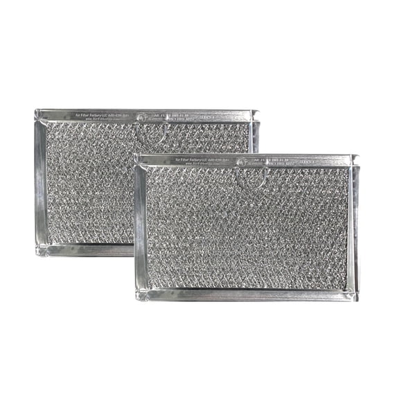 Air Filter Factory Replacement for WB06X10608 GE 5 x 7-5/8 x 3/32 Microwave Oven 12-Layer Aluminum Grease Filter 2-Pack