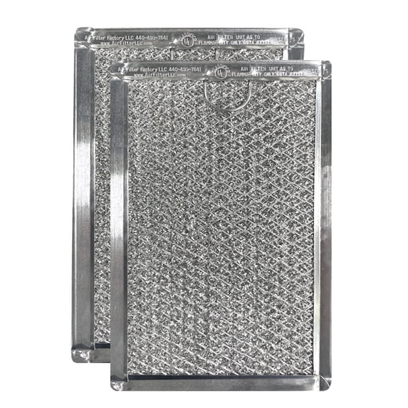 Air Filter Factory Replacement for WP56001069 Whirlpool Aluminum Mesh Grease Filter 2-Pack