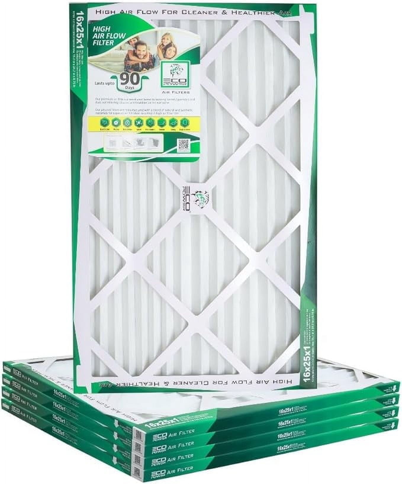 16x25x1, Air Filter MERV 10 (6-Pack) - Pleated Air Conditioner HVAC AC Furnace Air Filters Replacement (16x25x1 6-Pack), SB12466