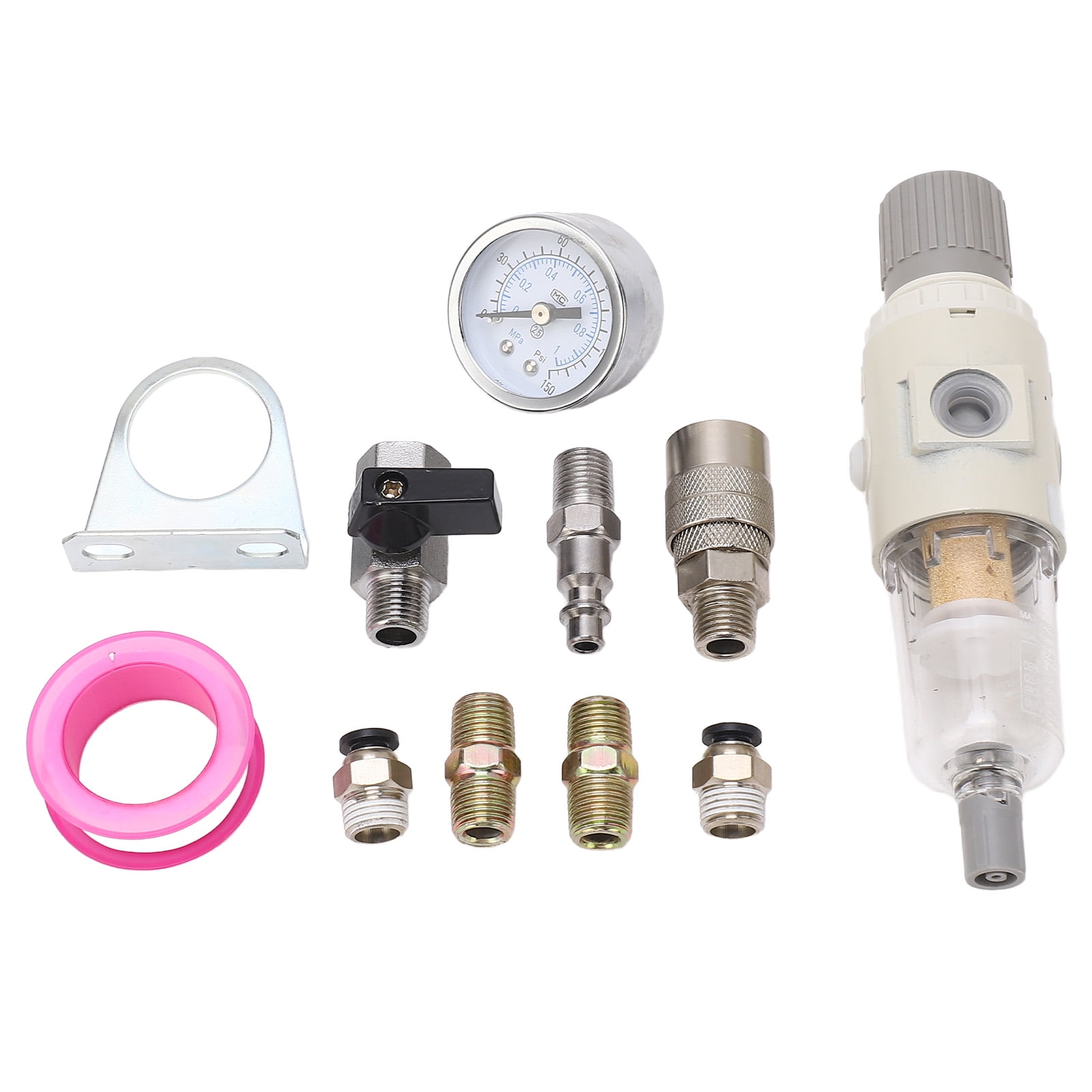 1/4" Air Regulator Valve With Gauge - Lematec