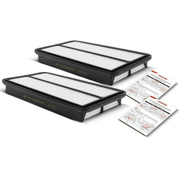 Air Filter Set 2 - Compatible with 2005 - 2010 Honda Odyssey 3.5L V6 2006 2007 2008 2009