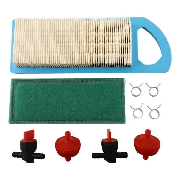 Air Filter Tune Up Kit For Intek 15-19.5 For HP Engines, For Craftsman LT1000, Includes Pre-Filter, Fuel Filters, Shut-Off Valves And Clamps