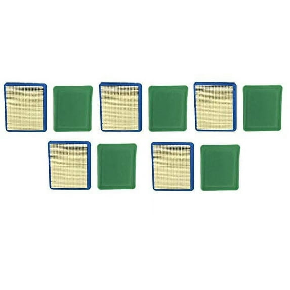 Air Filter and Pre-Filter Combo Compatible with Briggs 491588 491588S Air Filter Compatible with 491435 491435S Pre-Filter (5-Pack)