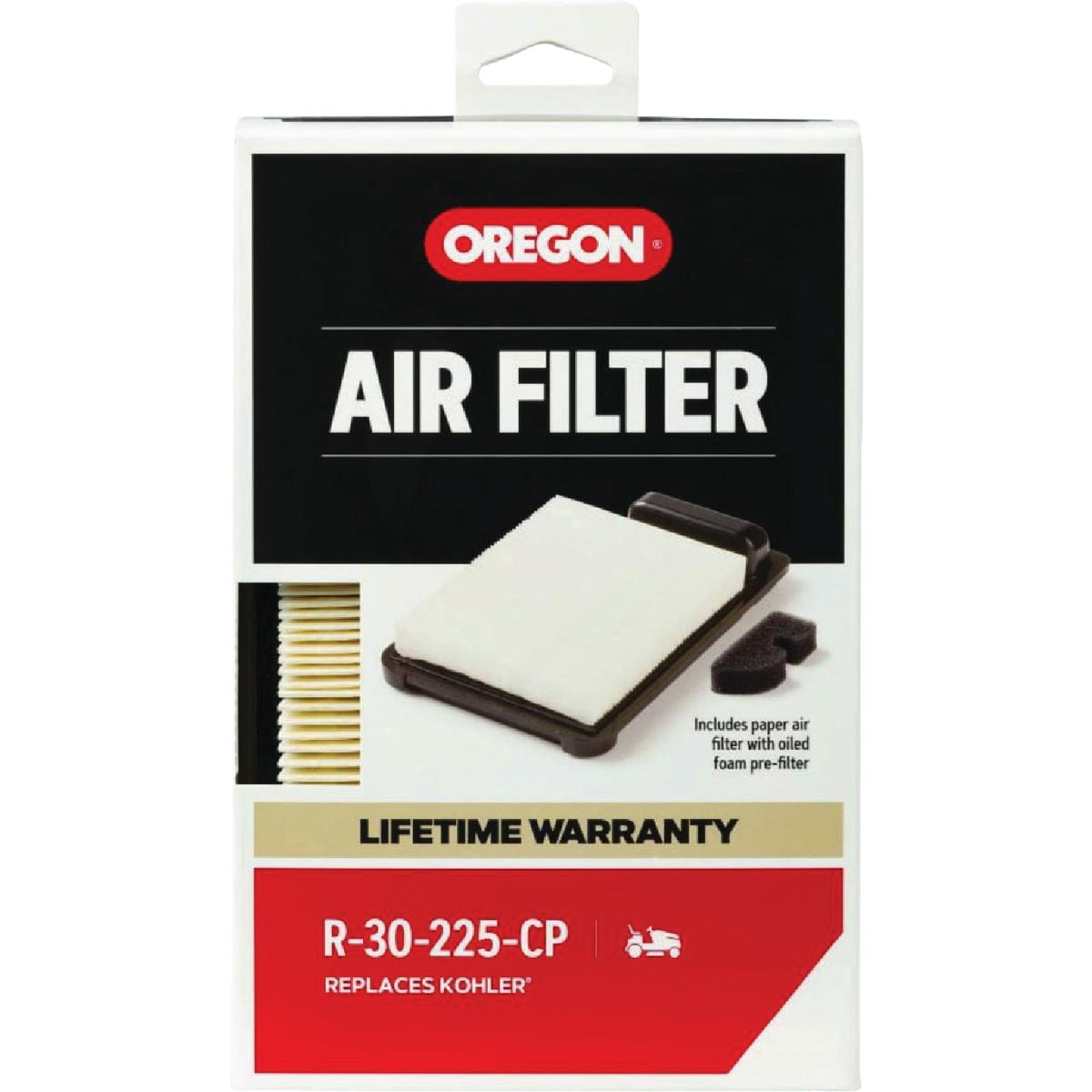 Kohler Air Filter for Courage Single-Cylinder Engine 2088302S1C - Black — Residential Use, Standard Application