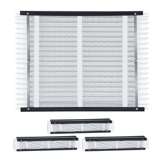 , Air Filters MERV 13 Electrostatic Pleated HVAC Furnace Filter 4-Pack 20 x 25 x 4, Black White ,Cotton ,