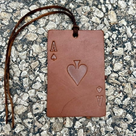 Air Flair |Car Leather Air Freshener | Ace of Spades| Rectangle Vanilla Leather Scent