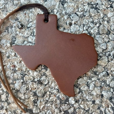 Air Flair |Car Leather Air Freshener |Blank| Texas Shape Vanilla Leather Scent