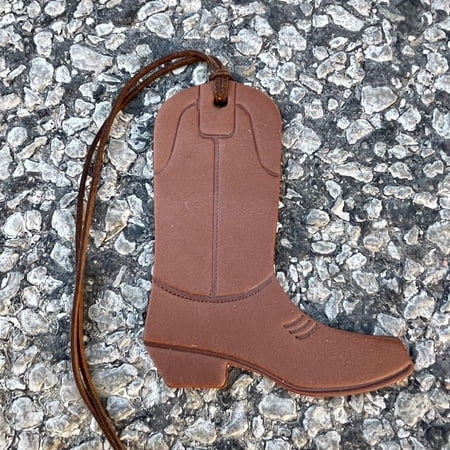 Air Flair |Car Leather Air Freshener | Cowboy Boot | Classic Brown Cowboy Cologne Scent