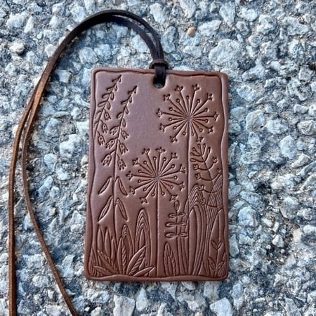 Air Flair |Car Leather Air Freshener | Dandelion | Rectangle Leather Scent