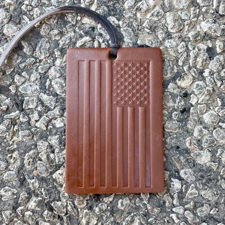 Air Flair | Car Leather Air Freshener |Old Glory | Rectangle American Flag Leather Scent