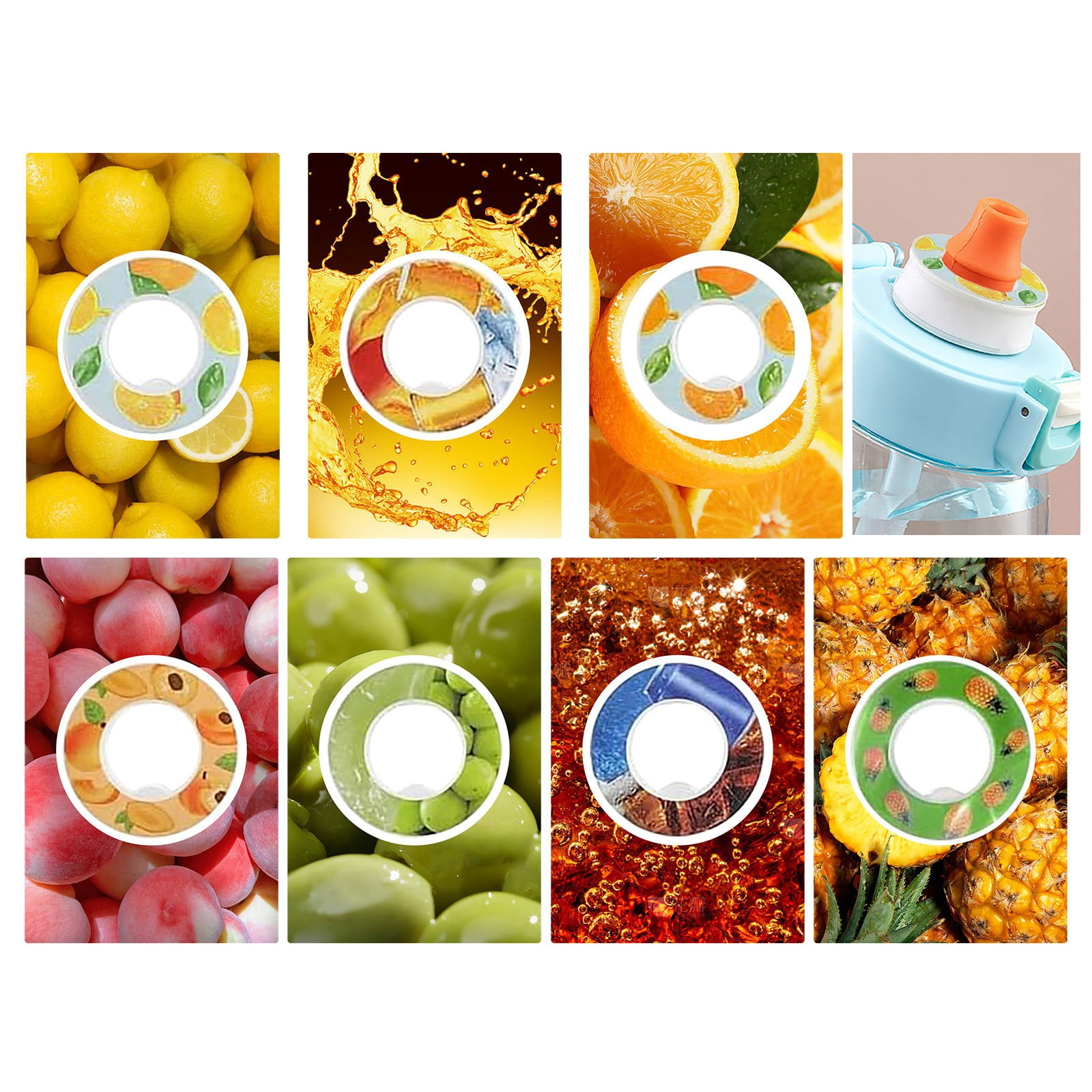 Air Flavor Pods, 7PCS Air Bottle Pods, Water Bottle Flavor Caps, Fruit