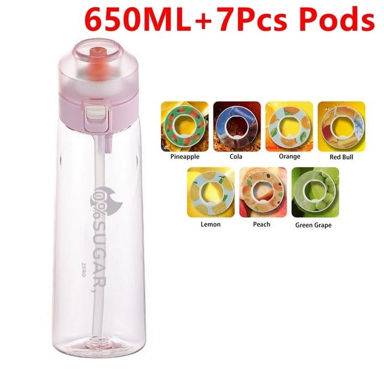 Fruit Fragrance Water Bottle New Portable Scent Water Cup Flavor Pods For  Airs Up Sports Water Cup Suitable For Outdoor Birthday Gift(1*650ml  Cup+4*ra