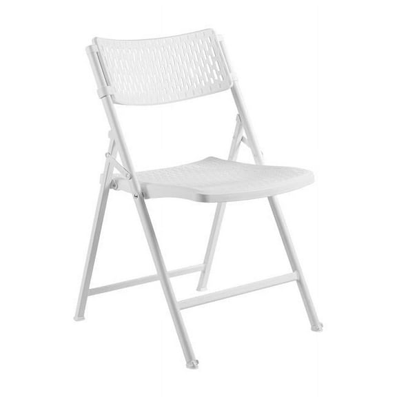 Air Flex Series Premium Polypropylene Folding Chair, White - Pack of 4