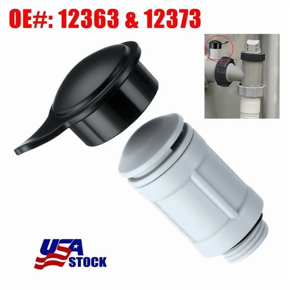 Air Flow Valve and Cap Kit Compatible with Above Ground Pools, Prevents Water Leakage, 2-Piece
