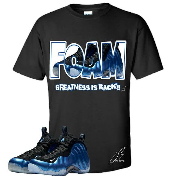Air Foamposite One Royal Blue Matching Shirt, Unisex Sneaker Graphic Tee,Best Gift,Birthday,Gift For Him (M, Black)