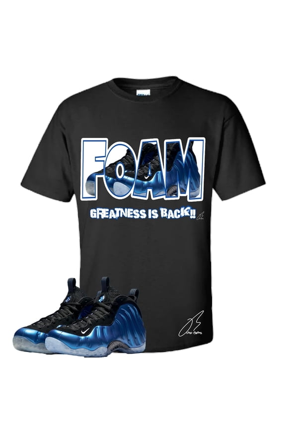 Air Foamposite One Royal Blue Matching Shirt, Unisex Sneaker Graphic Tee,Best Gift,Birthday,Gift For Him (XL, Black)