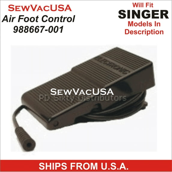 Air Foot Control 988667-001 Fits Singer Models In Description