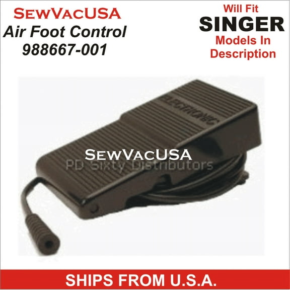 Air Foot Control 988667-001 Fits Singer Models In Description