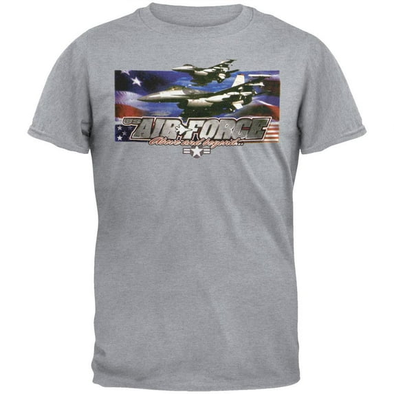 Air Force - Above And Beyond Grey Adult T-Shirt - 2X-Large