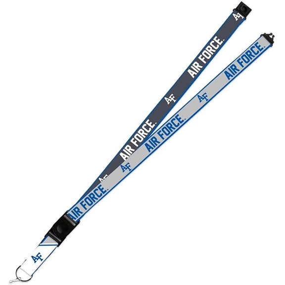 Air Force Academy Falcons Lanyard Keychain 2-sided Breakaway Clip GRAY