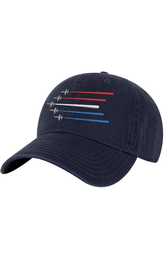 USAF Aviation Baseball Cap – Air Force and Navy Aircraft Hat – Patriotic Pilot Dad Cap (NavyBlue)