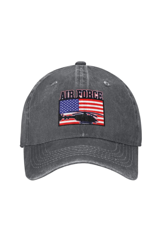 Air Force American Flag Cowboy Hat Baseball Hat Trucker Hat For Men Women Retro Denim Hats Baseball Cap Dad Hat