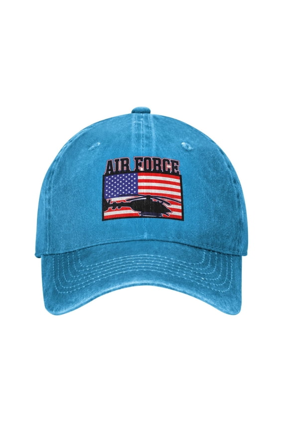 Air Force American Flag Cowboy Hat Baseball Hat Trucker Hat For Men Women Retro Denim Hats Baseball Cap Dad Hat
