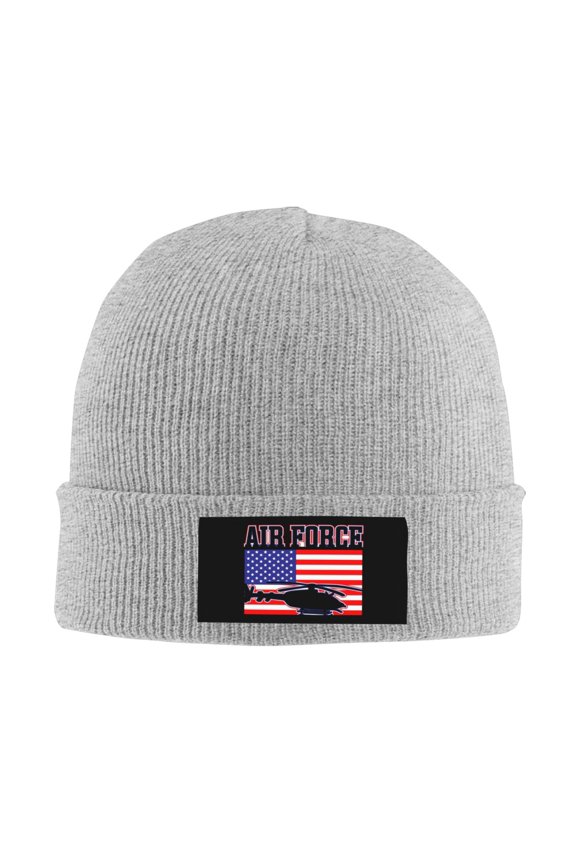 Air Force American Flag Men Women Knitted Hat Adult Knit Beanie For Fall Winter Knit Hat Cap Slouchy Knitted Skull Cap