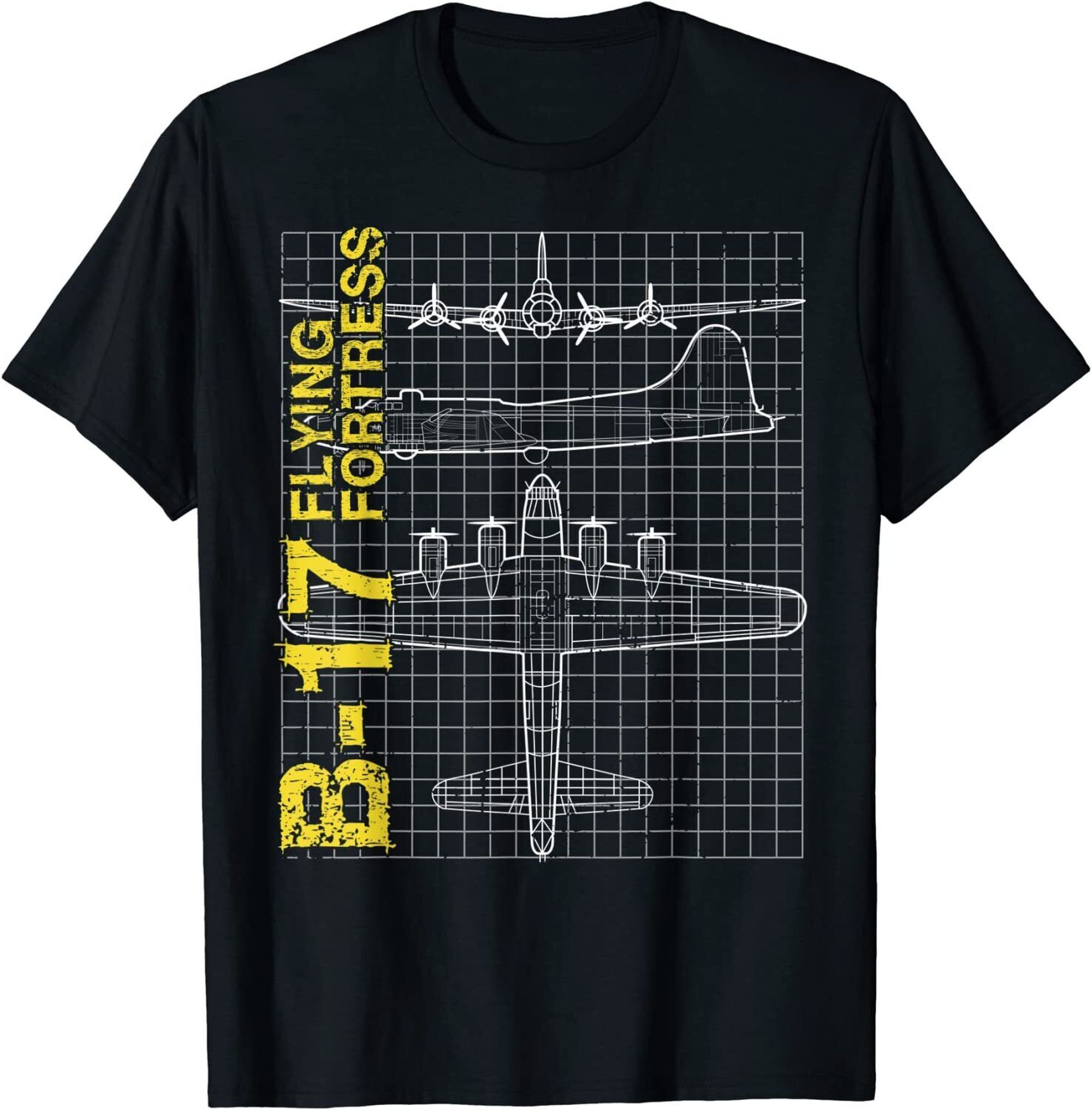 Air Force Aviation Tee - Vintage B-17 Flying Fortress Design - Walmart.com