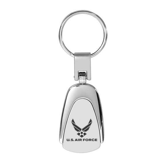 Air Force Chrome Metal Tear Drop Auto Key Chain