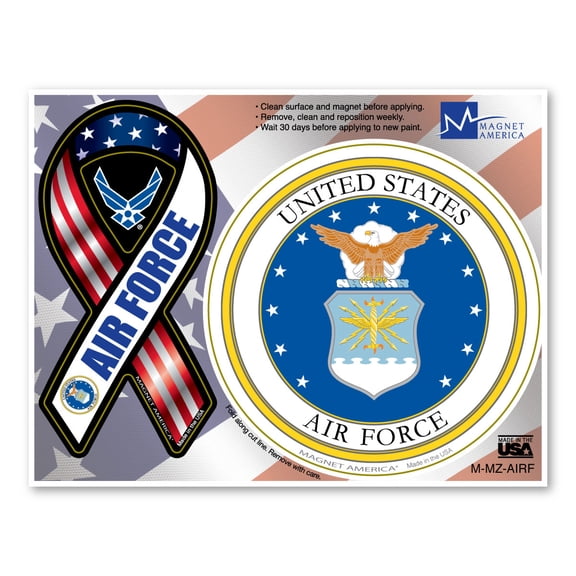 Air Force Combo Mini Ribbon/ Circle Magnet