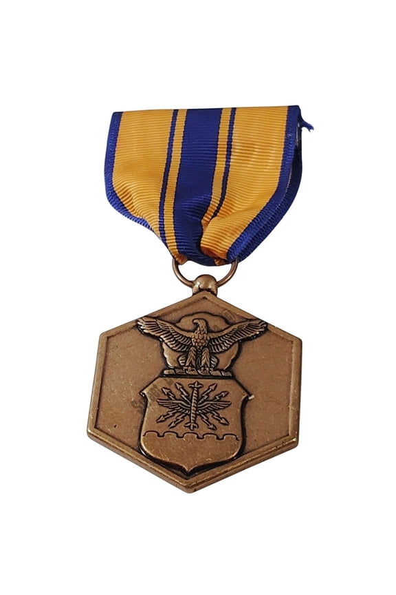 Air Force Commendation Medal Pinback, 1-7/16"D x 3-1/4"H Overall
