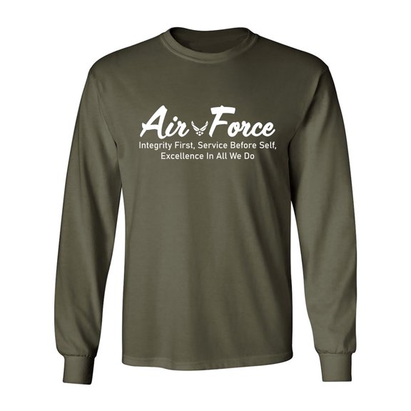 Air Force Core Values Adult Long Sleeve T-shirt