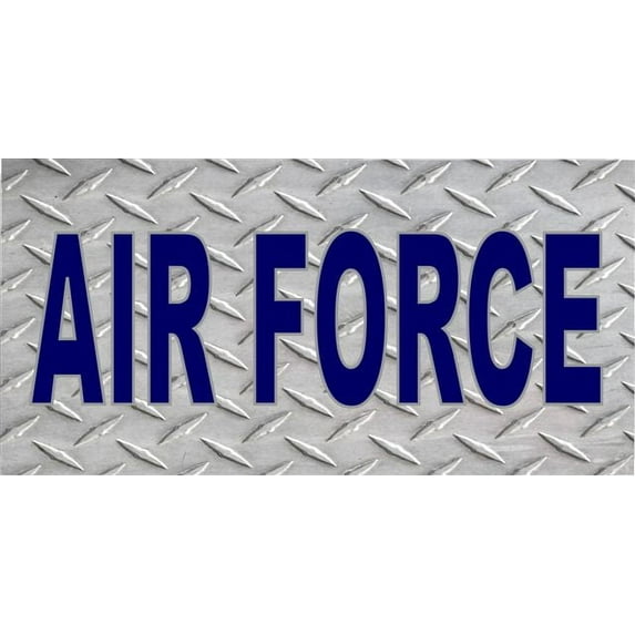 Air Force Diamond Plate Photo License Plate