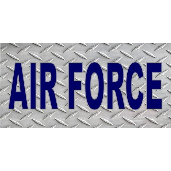Air Force Diamond Plate Photo License Plate