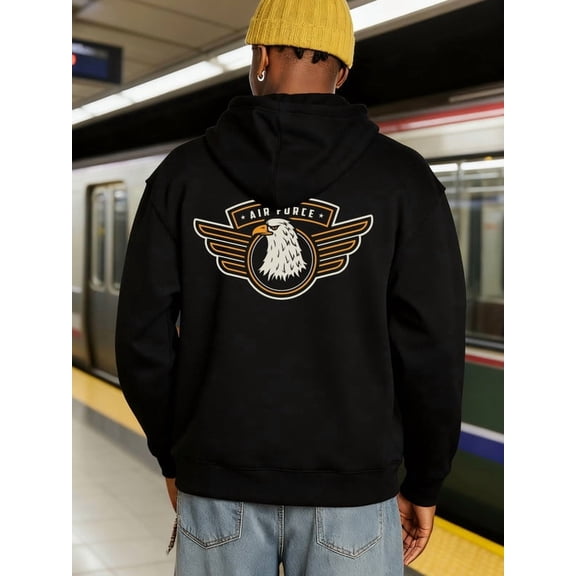 Air Force Eagle sweatshirt Veteran men machine washable black Stylish Autumn/Winter Outerwear,Sweatshirts,Plus Size Hoodies,Cool Hoodies,Funny Hoodies,Sweatshirt fist for dad Retro Unisex hoodie