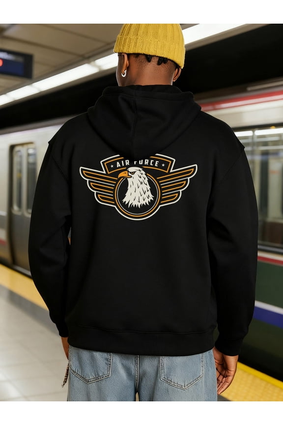 Air Force Eagle sweatshirt Veteran men machine washable black Stylish Autumn/Winter Outerwear,Sweatshirts,Plus Size Hoodies,Cool Hoodies,Funny Hoodies,Sweatshirt fist for dad Retro Unisex hoodie
