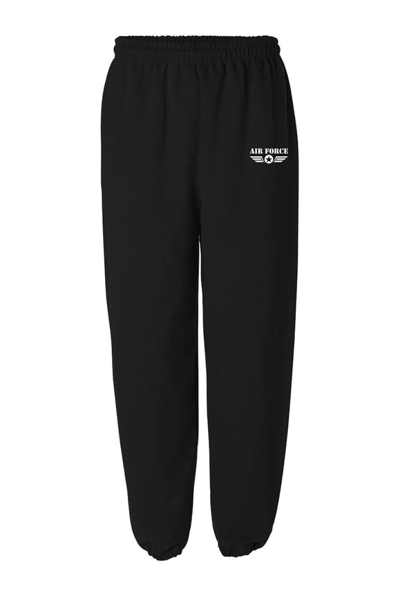 Air Force Emblem Elastic Bottom Sweatpants with white print