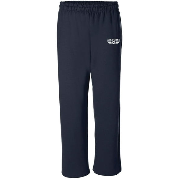 Air Force Emblem Open Bottom Sweatpants with white print
