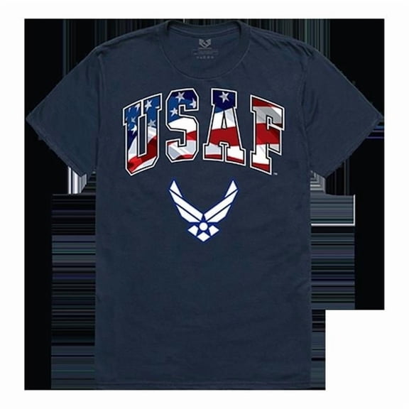 Air Force Flag Letter Tee - Navy - Small